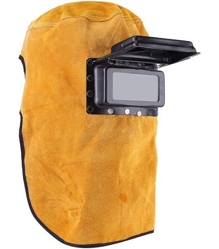 Amazon | Asixx 溶接 マスク 溶接面 溶接ヘルメット 火傷 防止 牛革