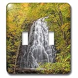Danita Delimont – 秋 – USA、ノースカロライナ州、Blue Ridge Parkway。風景のCrabtree Falls – 照明スイッチカバー – ダブルトグルスイッチ( L