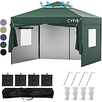 CYFIE タープテント 3段階調節 UVカット ワンタッチ 耐水 キャンプ用品 Amazon | CYFIE タープテント 3段階調節 UVカット ワンタッチ