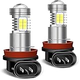 Briteye LED フォグランプ H8 H9 H11 H16 LED フォグ 4種類LEDバルブ交替兼用 6500K ホワイト 元のランプと同じ金属製のクランプ 一体型360°発光 (2個入)