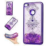 HUAWEI P8 Lite 2017ソフトケース、SevenPandaグリッター液体保護ケースソフトシリコンカバーHuaWei P8 Lite 2017スリムスーパー軽量ソフトシェル携帯電話ケース保