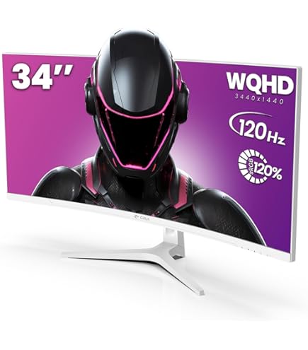 Amazon.co.jp: CRUA 34インチ 湾曲ゲーミングモニター 165Hz WQHD