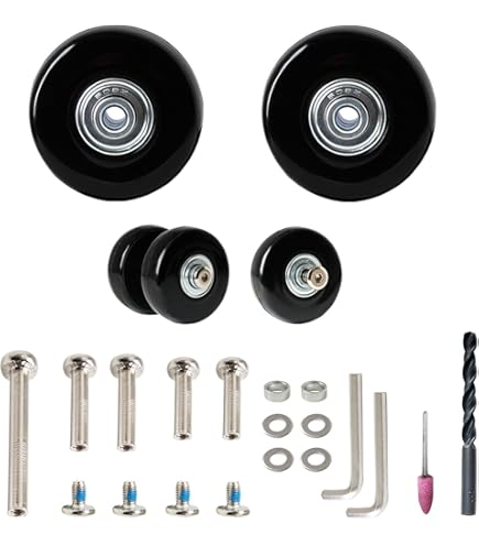 Amazon | 2個セット スーツケースタイヤ交換キット 静音キャスター修理