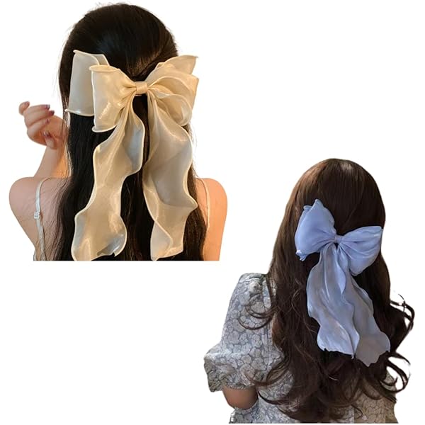 Amazon.co.jp: ヘアリボン 2個セット リボン 髪飾り バレッタ ヘア