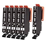 エプソン用 SAT SAT-BK互換 インクカートリッジ ブラック 6本セット 増量版【残量表示】SAT-BKインク対応機種 EP-712A EP-713A EP-714A EP-715A EP-716A EP-812A EP-813A EP-814A EP-815A EP-816A