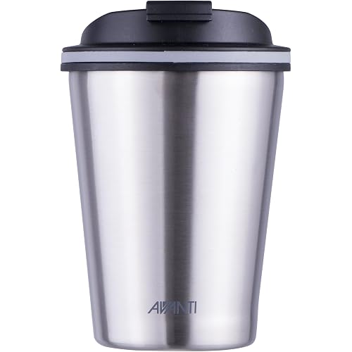 Avanti GOCUP Double Wall Insulated Travel Cup, 236ml / 8oz, Brushed Stainless Steel