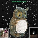 Fashionwu樹脂Solar PoweredライトセンサーLED Owl Night Light Garden Yardランプ装飾