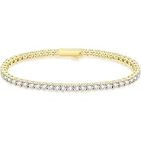 Amazon | KRKC&CO テニスチェーン テニスネックレス 幅3mm CZ