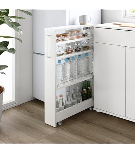Amazon.co.jp: 【国産】eco家具 リバーシブルすき間ワゴン キャスター
