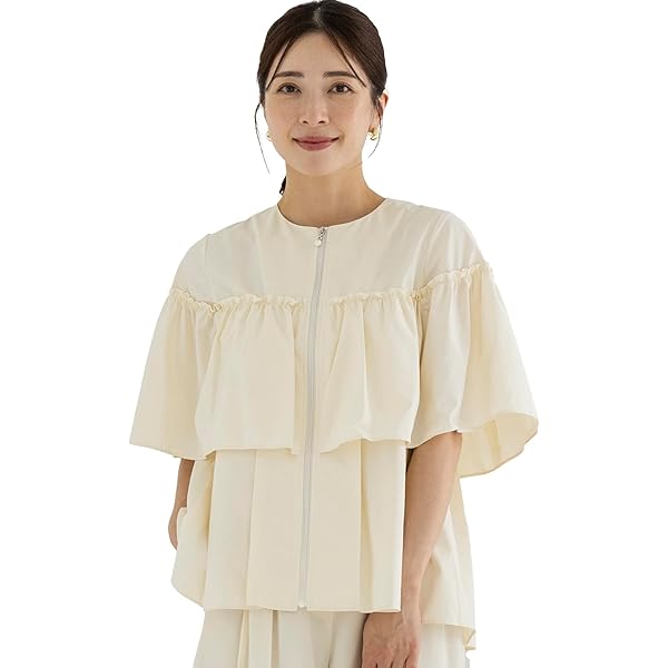 Amazon | [ソーノ] ブラウス ウェーブフレア モイスティブラウス
