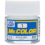 GSIクレオス Mr.カラー ホワイト (白) 光沢 10ml 模型用塗料 C1