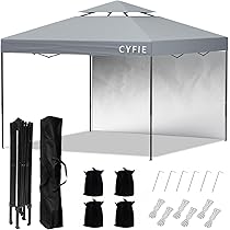 Amazon | CYFIE タープテント 3mx3m サイドシート1枚付