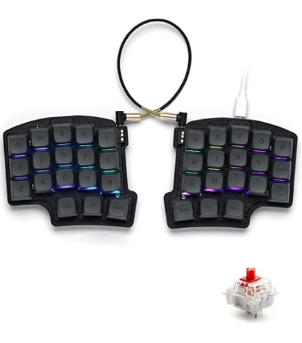 Amazon | YMDK ロープロファイル スプリット チョコレート キーボード