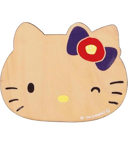 Amazon｜サンリオ (SANRIO) ハローキティ コースター 木製 ダイカット