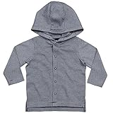 (ベイビーバグズ) Babybugz 赤ちゃん・ベビー用 ボーダー柄 フードつき 長袖 Tシャツ パーカー (12/18ヶ月) (ホワイト/ノーティカルネイビー)