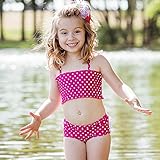 ラッフルバッツ Ruffled Swimwear スイムウエア Berry Ruched Polka Dot Bikini ベリーシャーリングポルカドット 水着 キッズ 発送 [並行輸入品]