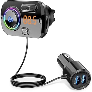 【2021最新】FMトランスミッター シガーソケット USB 車載充電器 Bluetooth 5.0+EDR 2 USB…