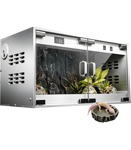 Amazon | 爬虫類 ケージ レオパ ケージ 80x40x40cm 木製飼育ケージ