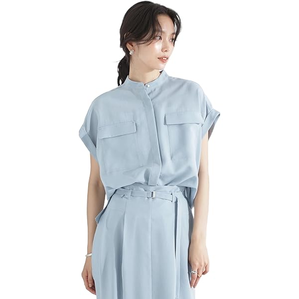 Amazon | [ナノユニバース] EVA MANN／Eva ブラウス ブラック 36