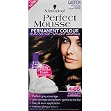 3 x SCHWARZKOPF PERFECT MOUSSE PERMANENT HAIR COLOUR FOAM 4-65 CHOCOLATE BROWN
