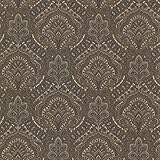 Beacon House 2604-21221 Cypress Paisley Damask Wallpaper, Charcoal by Beacon House