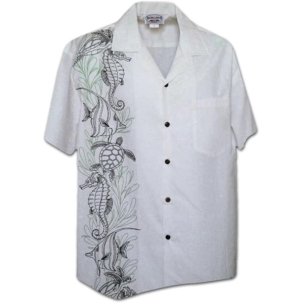 Men's Hawaiian Shirt - Surfboard Print, Poplin Cotton, Blue, Size 2X - View #3