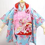 七五三着物セット3歳被布三歳 花ひめ被布セット 2タイプ/9(水色3yp-905-5)