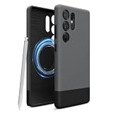 【elago】 Galaxy S25 Ultra 対応 ケース MagSafe対応 耐衝撃 スマホケース カメラ レンズ 保護 マグネット 付 カバー [ GalaxyS25Ultra サムスン ギャラクシーS25 ウルトラ SC-52F 対応 ] case MAGNETIC GLIDE CASE ダークグレー/ブラック