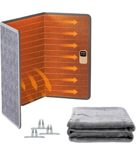 Amazon | パネルヒーター【3段階温度調節(45℃/50℃/55℃) 】足元