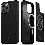 Spigen iPhone12Pro ケース iPhone12 ケース MagSafe マグネット搭載 マット感 米軍MIL規格取得 さらさら TPU 滑り止め ワイヤレス充電対応 耐衝撃 すり傷防止 マグ・アーマー ACS01865 (マット・ブラ