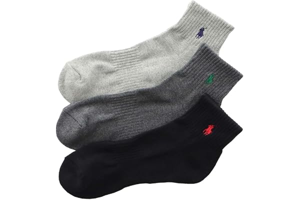 POLO RALPH LAUREN ソックス【3足セット】ポロラルフローレン メンズ レディース 足底パイル アーチサポート 多色 ショートソックス 93246604/92009604ユニセックス大人