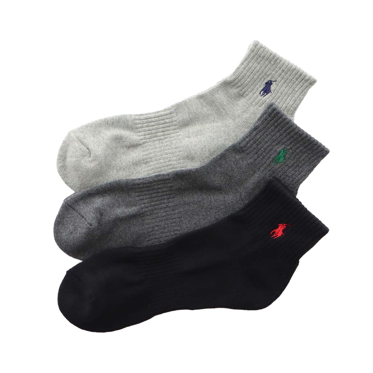 POLO RALPH LAUREN ソックス【3足セット】ポロラルフローレン メンズ レディース 足底パイル アーチサポート 多色 ショートソックス 93246604/92009604ユニセックス大人