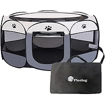 八角形 ペットサークル 折りたたみ式 収納バッグ付き 猫 犬 ケージ 組み立て不 Amazon | Floving 八角形 ペットサークル 折りたたみ式 収納バッグ付き