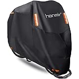 Hanmir Motorcycle Cover, Moped Cover, 300D Thick, Large Size, Heat Resistant, Waterproof, Water Repellent, UV Protection, Ant