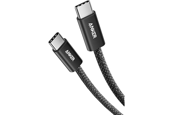 Anker Zolo USB-C & USB-C ケーブル (240W, 高耐久ナイロン) 1.8m ブラック iPhone 16 / 15 Galaxy iPad Pro MacBook Pro/Air 各種対応