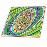3drose David zydd – カラフルな抽象デザイン – Psychedelic楕円 – カラフルな抽象的グラフィック – タイル 8-Inch-Glass ct_284076_7