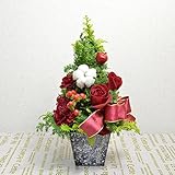 [エルフルール]生花 クリスマスツリー風 アレンジメント 高さ:40cm プレゼント ギフト フラワーギフト