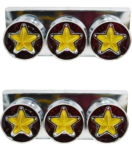 Amazon | 【WNJAPAN】星型紅白3連トラックテールランプ 左右