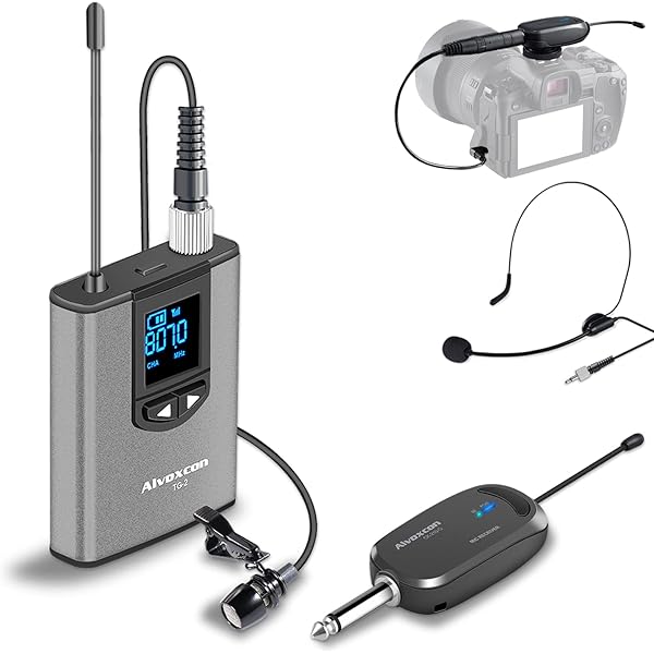 Amazon.co.jp: Alvoxcon ワイヤレスマイク UHF ピンマイク ワイヤレス 