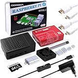GeeekPi 4GB Starter Kit for Raspberry Pi 4-64GB Edition, Case for Raspberry Pi 4 with PWM Fan, 5V 3.6A 18W Power Supply with 