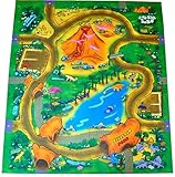 Dinosaur Felt Play Mat with Roads and Train Track Design [並行輸入品]