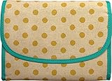 ポーチェ(pouche) 母子手帳ケース ジャバラ 水玉キャンバス大 (カナリアドット)