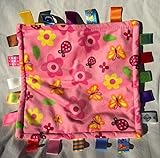 Comforting Generic Pink Flowers Baby Blanket with satin tags [並行輸入品]