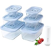 Amazon｜MR MARUN 真空保存容器 Cセット｜耐熱ガラス 密閉容器