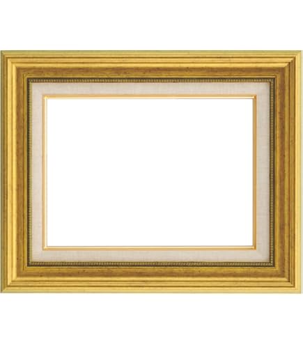 Amazon.co.jp: 8904 F6 ゴールド/紺 油絵額、油彩額、油絵用額縁、油彩