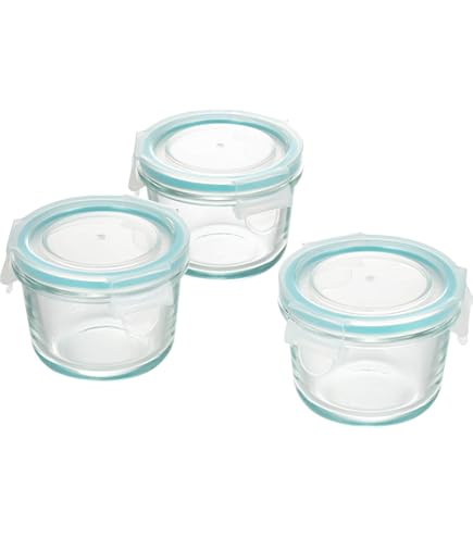 Amazon｜Anchor Hocking クラシックガラス食品保存容器 蓋付き レッド