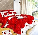 1 の 3 Wholesale-Luxury D 4 の PC ブランドの寝具の油絵のベッドリネン布団やキルトカバー寝具類フル / クイーンサイズまたはキングサイズの綿の大きなピースのセットローズ