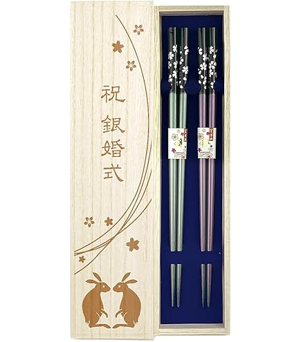花柄純銀箸セット 木製ボックス付き 花柄純銀箸セット 木製ボックス付き 花柄純銀箸セット 木製