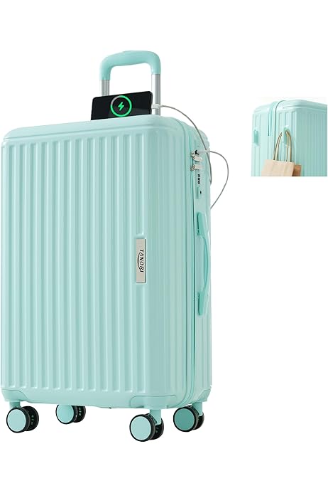 Amazon | [TANOBI] スーツケース キャリーバッグ 7泊以上 USB充電 