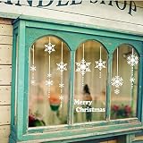 Dnven (Super Large, 71"w X 42"h) DIY White Snow Flake Curtains Merry Christmas Snowflakes Decorative